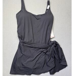 Coco Reef Women's Empress One-Piece Swim Dress Black 16 40C $134